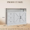 GustoWave 51" Large Sideboard with Drawers and Outlets, Shelf Door - 2 of 4