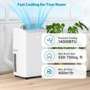 Acekool 14,000 BTU Portable AC - 3-in-1 Cooling for Rooms Up to 750 Sq.Ft, Ultra Quiet 45dB - 1 of 4