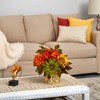 Nearly Natural 11-in Peony, Dahlia and Sunflower Artificial Arrangement in Gold Vase - 3 of 3