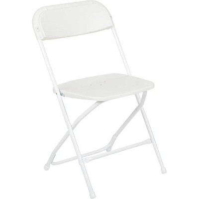 target white folding chair