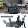 PAGED Modern Recliner Chair, Heating Massage Chair with Cup Holder, Side Pocket and USB Port, Chenille Accent Chair for Bedroom, Living Room - 3 of 4