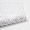 20"x32" Knit Striped Chenille Bath Rug Fringe White - Threshold™ - image 4 of 4