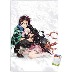 Trends International Demon Slayer - Tanjiro & Nezuko Snow Unframed Wall Poster Prints - 1 of 4