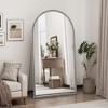 Sapphtopaz Iron Arch Retro Full Length Mirror with Supporting Leg Sturdy Freestanding Floor Body Mirrors with Iron Frame for Bedroom,Living Room - 3 of 4