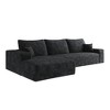 107" Cloud Plush Corduroy L-Shaped Sectional Sofa with Left Chaise - 4 of 4