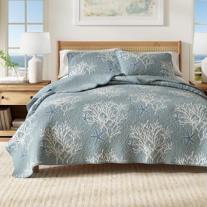 Coastal Beach Reversible Quilt Set With Shams - Great Bay Home - 1 of 4