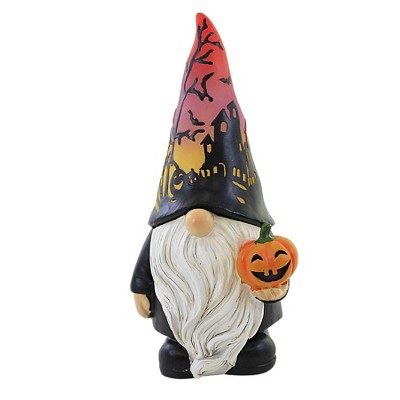 Evergreen 8.0 Inch Led Halloween Gnome Halloween Figurine , Lighted Halloween Decor Jack-O-Lantern Bats (1PC)