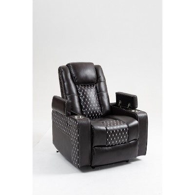 TiramisuBest Vibration Massage Chair Recliner with Heat, Oversized Swivel Rocker Chair, Single Sofa, Teddy Fabric Manual Recliner Cha