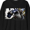 Suicide Squad: Kill the Justice League King Shark Adult Black Long Sleeve Crew Neck Tee - image 2 of 3