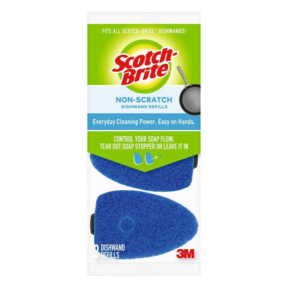 Scotch-Brite Non-Scratch Dishwand Refill  (3 pack of 3 Count)