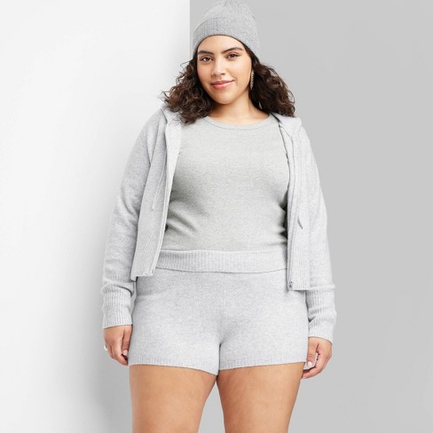 Women's Sweater Shorts - Wild Fable™ Heather Gray 4x : Target