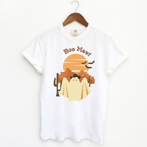 Simply Sage Market Women's Boo Haw Country Short Sleeve Garment Dyed Tee - 1 of 2