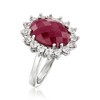 Ross-Simons 5.75 Carat Ruby and 1.20 ct. t.w. White Topaz Ring in Sterling Silver - 3 of 4
