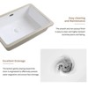 Hrinhom23.8"W Rectangle Undermount Bathroom Sink Under Counter,Modern Kitchen Ceramic Basin Sink Without Faucet - 3 of 4