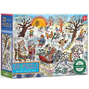 eeBoo: Winter Sleigh Ride, 20 Piece Puzzle, 15x11" Jigsaw, Preschool, Kids 3+ - 1 of 4