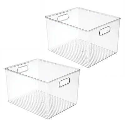 mDesign Open Front Plastic Storage Bin for Cube Furniture, 10 W, 8 Pack -  Clear