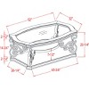 NicBex Modern 26.25" Square Coffee Table with Middle Marble Shelf for Living Room and Office - 2 of 4