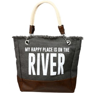 Pavilion Gift Company - River - 18" x 15" Canvas Tote - Handbags - 1 of 4