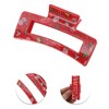 Unique Bargains Christmas Hair Clips Square Snowman for Christmas 3.35"x1.77"x1.57" Red 1 Pc - 3 of 4