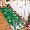 Coolmee Christmas Tree Snowflake Non Slip Kitchen Rugs ,  Forest Washable Kitchen Runner Rug Sets for Winter New Year Xmas Party Green - 2 of 4
