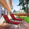 Aoodor 72 x 21 x 3 Inches Patio Chaise Lounger Cushions, Olefin Fabric Slipcovers with Sponge Foam, Set of 2 - 3 of 4