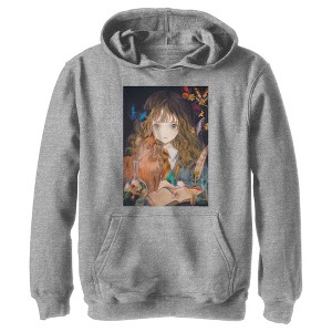 Boy's Harry Potter Hermione and Crookshanks Pull Over Hoodie - 1 of 4