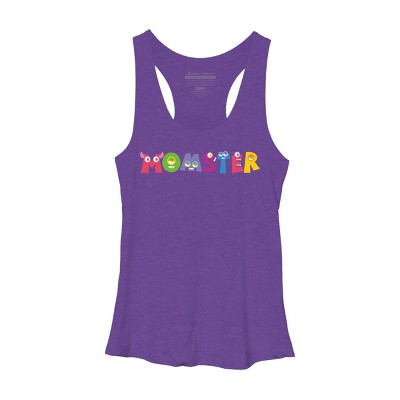 Women's Design By Humans Cute Momster Cartoon Monster By averilshop Racerback Tank Top