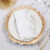 Saro Lifestyle Embroidered Polka Dot Napkin w/ Scallop Edge (Set of 4) - 3 of 3