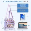 Wikineon Clear Tote Bag Clear Bag Stadium Approved 12x6x12 Stadium Bag for Work, Sports Games, Gym - 3 of 4