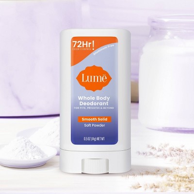 Lume Whole Body Women&#8217;s Deodorant - Mini Smooth Solid Stick - Aluminum Free - Soft Powder Scent - Trial Size - 0.5oz_4