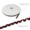 Wrapables 3/8 Inch Velvet Ribbon for Gift Wrapping, Wedding Decorations, Hair Bows, Crafting (25 Yards), Burgundy - 2 of 4
