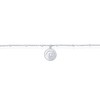 Bella Silver Sterling Silver, Beaded Anklet with Wave Disc - Silver - 9+1 Inch - 2 of 3