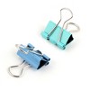 Unique Bargains Home Office File Paper Mini Metal Binder Clips 1.3x0.7x0.3 inches Pink Blue Green Yellow 40 Pcs - image 2 of 4