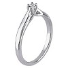 0.05 CT. T.W. Princess Cut Diamond Solitaire Ring in Sterling Silver (GH) (I3) - image 2 of 3