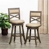 CAVINAS 24" Counter Height X-Back Chair, Swivel Stool, Bistro Chairs, Swivel Dining Chair, Fabric Seat - 4 of 4
