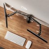 Dual arm monitor stand, can accommodate 2 screens up to 32 In, each monitor arm can support 17.6 LBS, Support height adjustment and rotation - 4 of 4