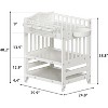 PAKASEPT Baby Changing Table Dresser with Wheels, Storage Basket, Shelves, Small Basin& Trash Bin - 2 of 4