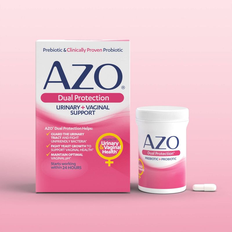 AZO Dual Protection Clinically Proven Women&#39;s Probiotic for Urinary + Vaginal Support - 30ct, 3 of 10