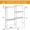 5-Tier Wood Over-the-Washer Dryer Storage Shelf " A+B - Adjustable Height Laundry Organizer with Double-Layer Wood Shelves, Space-Saving Design - 2 of 4