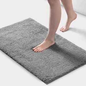 Chic Crate Spa-Quality Plush Bath Rug – Quick Dry, Non-Slip, Machine Washable, 0.75" High Pile Microfiber Mat - 1 of 4
