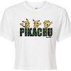 Women's - Pokémon - Plaid Pikachu Cropped Graphic T-Shirt - 2 of 4