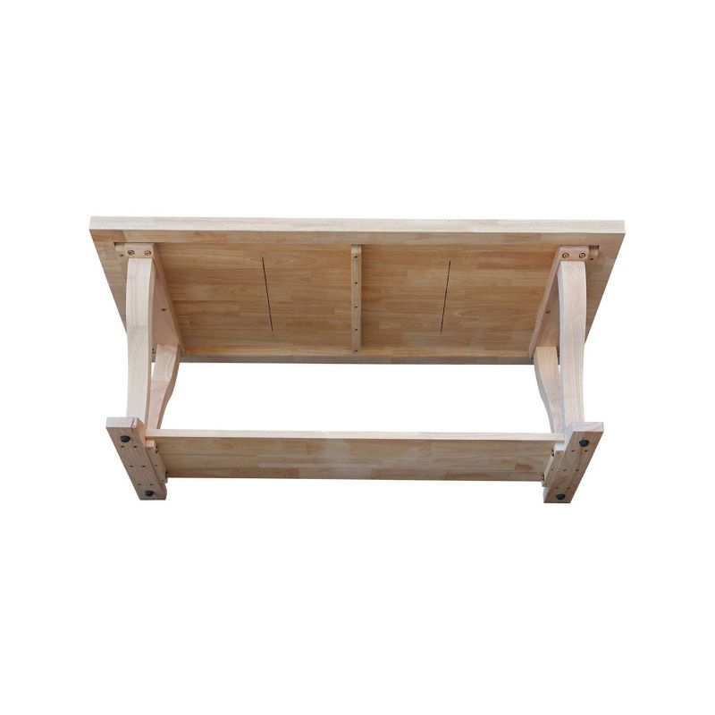 Lacasa Solid Wood Coffee Table Unfinished - International Concepts, 4 of 9