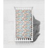 Bacati - Jungle Safari Camo Boys Aqua/Orange Muslin 100 percent Cotton Muslin Universal Baby US Standard Crib or Toddler Bed Fitted Sheet - 3 of 4