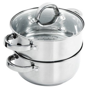 Oster Hali 3 Piece Stainless Steel Steamer Set With Lid - 1 of 4