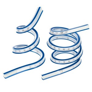 Unique Bargains Flexible Curve Plastic Bendable Markings Ruler for Drawing Sewing - 1 of 4
