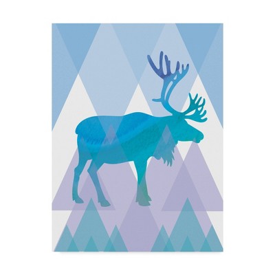 18" x 24" Geometric Reindeer by Erin Clark - Trademark Fine Art