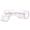 vidaXL Sofa Set Black Faux leather, metal, plywood Medium Modern - 4 of 4