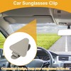 Unique Bargains Universal Car Sunglasses Clip with Magnetic PU Leather 3.15"x2.36" 1 Pc - 2 of 4