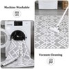 Area Rugs 5x7, Machine Washable Modern Geometric Area Rug, Super Soft Faux-Wool Carpet for Living Room Bedroom Dining Room, Non-Slip Low Pile - 4 of 4