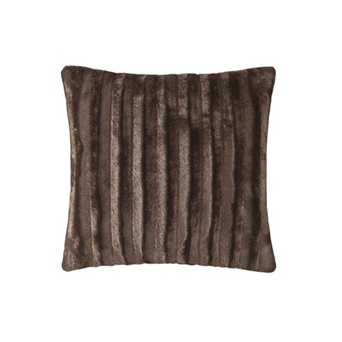 20 x20 Oversize York Faux Fur Square Throw Pillow Brown Target